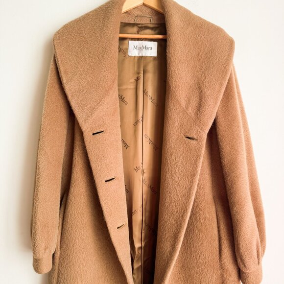 Max Mara Wool Alpaca Classic Camel Beige Coat 10 - Picture 3 of 15